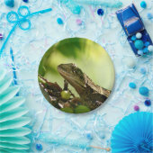 葉の間に隠れているオーストラリアのトカゲ7"写真 ペーパープレート (パーティー)