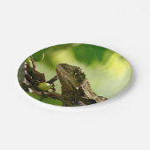 葉の間に隠れているオーストラリアのトカゲ7"写真 ペーパープレート (アングル)