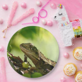 葉の間に隠れているオーストラリアのトカゲ9"写真 ペーパープレート (パーティー)