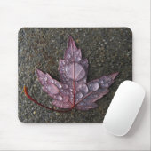 葉の雨滴 マウスパッド (マウス)