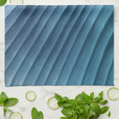 葉の青（対角線） キッチンタオル (折り畳み)
