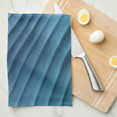 葉の青（対角線） キッチンタオル (四つ折り)