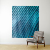 葉の青（対角線） タペストリー (インサイチュ)