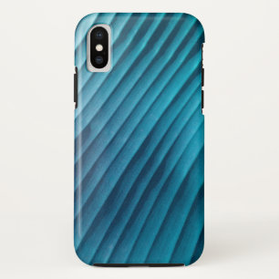 葉の青(対角線) iPhone X ケース