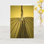 葉の骨組 カード (黄色い花)