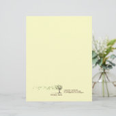 葉の黄色いレターヘッドが付いている禅の風の木 レターヘッド (スタンド正面)