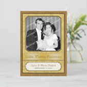 葉の黄金のダマスク(50周年)招待状 招待状 (スタンド正面)