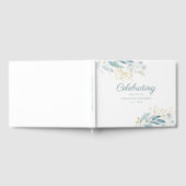 葉の"生命のお祝い"白 ゲストブック (全面)