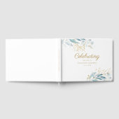 葉の"生命のお祝い"白 ゲストブック (全面)