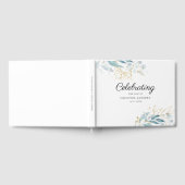 葉の"生命のお祝い"白 ゲストブック (全面)