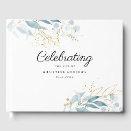 葉の"生命のお祝い"白 ゲストブック