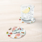 葉は落水色秋紅葉 ラウンドペーパーコースター (インサイチュ)