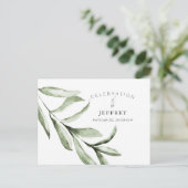 葉をシンプル集める寿命のお祝い ポストカード (スタンド正面)