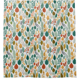 葉をテーマにしたシャワーカーテン シャワーカーテン