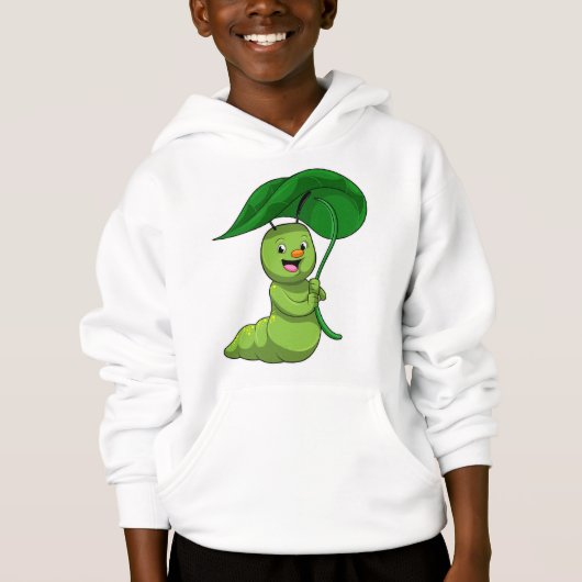 葉をパラソルに持つキャタピラー (正面)