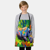 葉を反射するサイ エプロン (着用した状態)