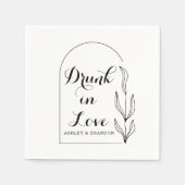 葉アーチミニマルのナ結婚プキン スタンダードカクテルナプキン (正面)