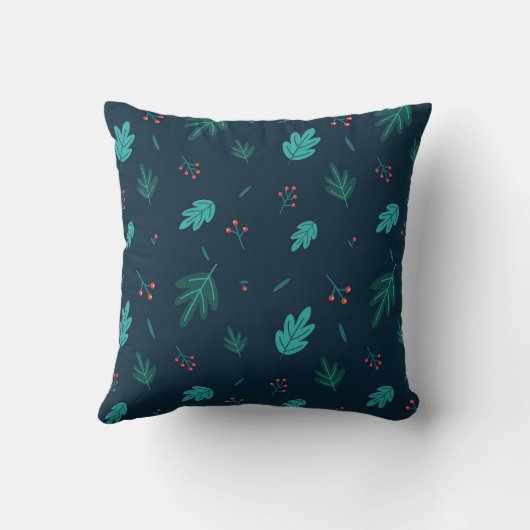 葉アート クッション (裏面)