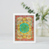 葉アールヌーボースタイルミュシャ ポストカード (スタンド正面)