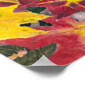 葉ウォーターカラーアートプリント ポスター (角)