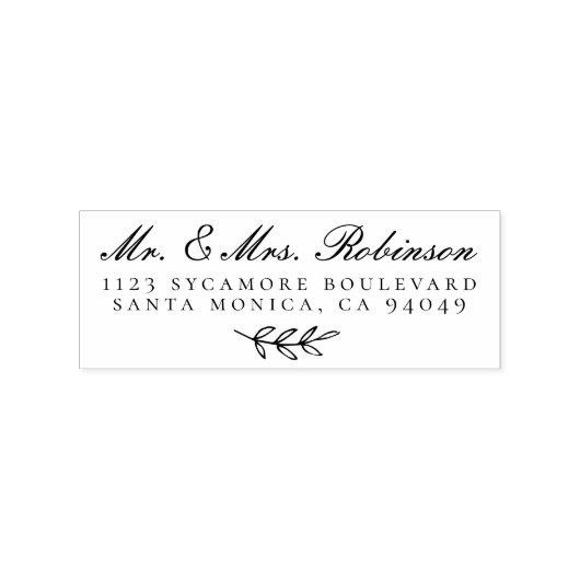 葉エレガントさん結婚差出人住所 ラバースタンプ (インプリント)