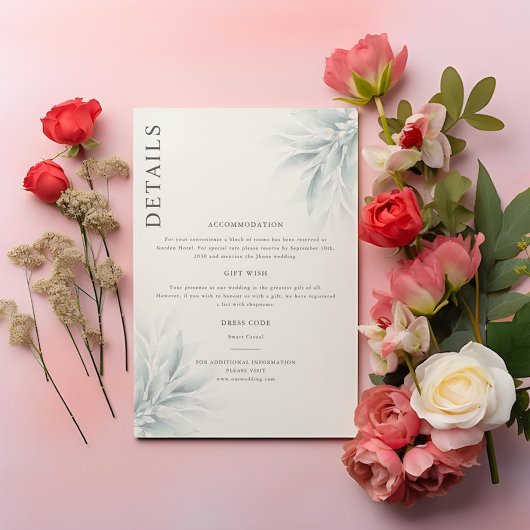 葉エレガントのモダン詳細 エンクロージャーカード