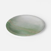 葉エレガントの淡水色結婚 ペーパープレート (アングル)