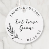 葉エレガントは愛の成長を結婚促す フェイバータグ (正面)