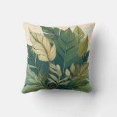 葉エレガントデザイン付き植物性鮮やかクッション クッション (裏面)