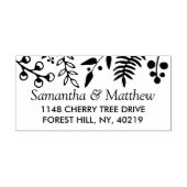 葉エレガントフローラ結婚の セルフインキングスタンプ (デザイン)