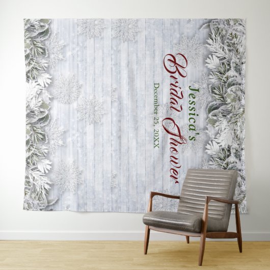 葉エレガントブライダルシャワーフォトブース背景 タペストリー (インサイチュ(横))