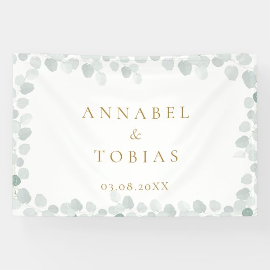 葉エレガントモダン状 横断幕 (横)