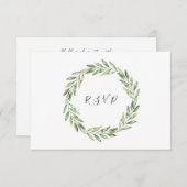 葉エレガントリースフローラ結婚 出欠カード (正面/裏面)