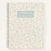 葉エレガント仙人とベージュファミリーレシピ ノートブック (正面)