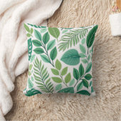 「葉エレガント型クッション」 クッション (ブランケット)