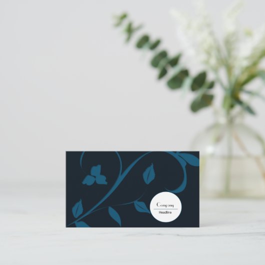 葉エレガント板 名刺 (スタンド正面)