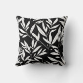 葉エレガント植物性プリント装飾用クッション クッション (裏面)