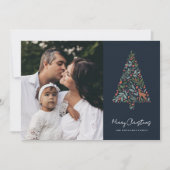 葉エレガント樹 |ネイビー |写真 シーズンカード (正面)