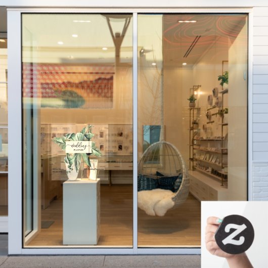 葉エレガント緑化ウェディングプランナー ウィンドウサイン (店舗窓)