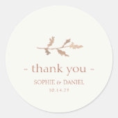 葉エレガント色の水結婚色 ラウンドシール (正面)