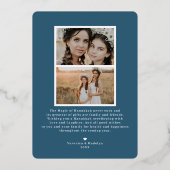 葉エレガント部 | Hanukkahフォトコラージュカード 箔シーズンカード (裏面)