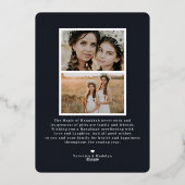 葉エレガント部 | Hanukkahフォトコラージュカード 箔招待状 (裏面)