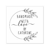 葉エレガントLoveで手作り名前をカスタムする セルフインキングスタンプ (デザイン)