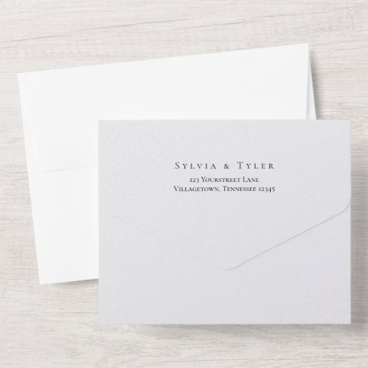 葉オレンジブラック結婚の全てを1つの招待状 オールインワン招待状 (裏面)