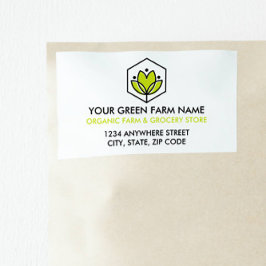 葉オーガニック状花六角農家&農業 ラベル