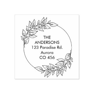 葉カスタム付きファミリ名 ラバースタンプ