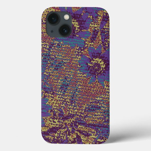 葉カモフラージュ模様に対する青い花 Case-Mate iPhoneケース (裏面)