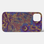 葉カモフラージュ模様に対する青い花 Case-Mate iPhoneケース (裏面 (横))