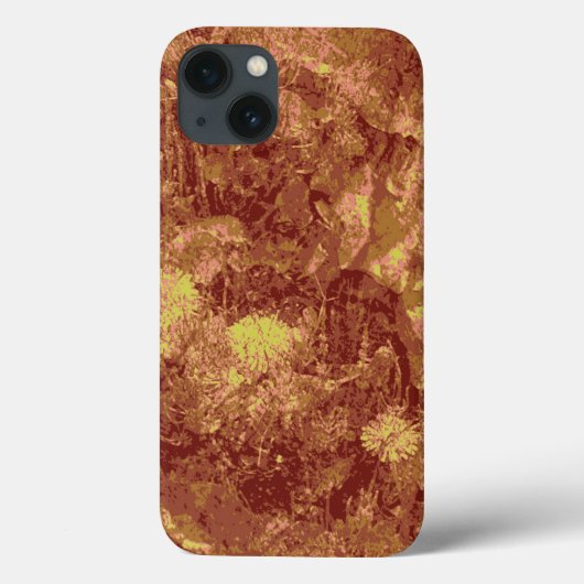 葉カモフラージュ模様に対する黄色い花 Case-Mate iPhoneケース (裏面)