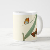 葉カラフルを舞うのまわりに蝶 ジャンボコーヒーマグカップ (正面右)